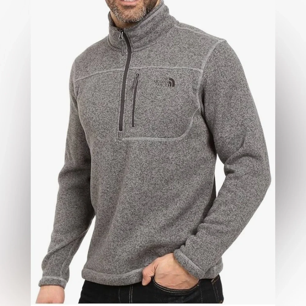 The North Face Gray Quarter Zip Fleece XXL Outdoorsy Winter Gorpcore Sweater‎